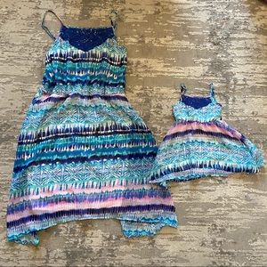 Mommy & me dresses from Children’s Place ladies sz L baby sz 9-12 mnths